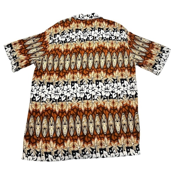 ALOHA HUT HAWAII Short Sleeve Button Down Floral Surfboard Men's Shirt Size XL - Picture 2 of 12